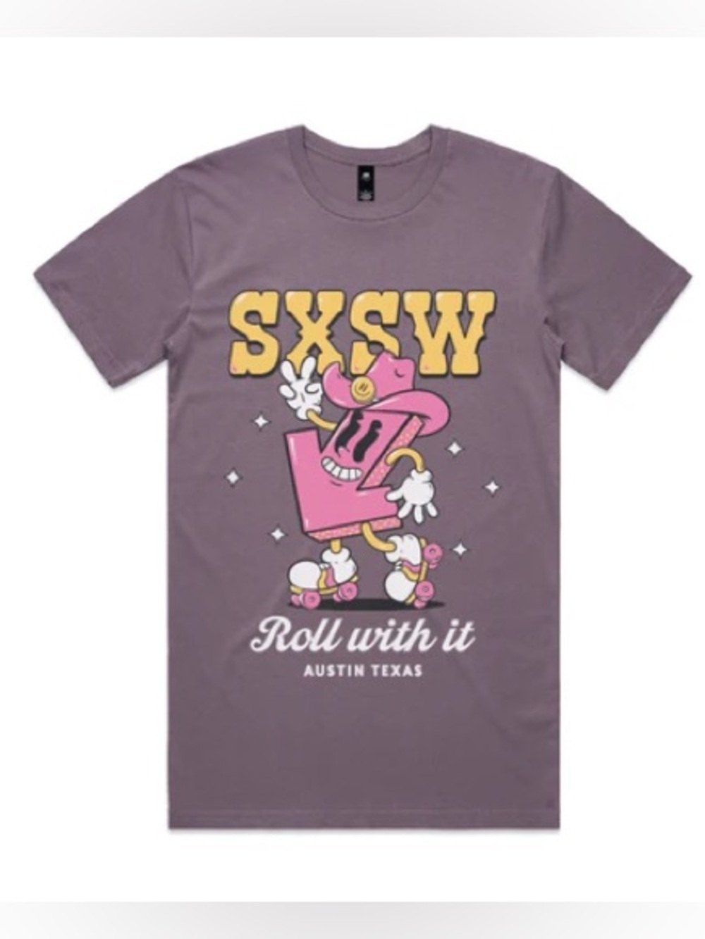 SXSW Roll With It Mauve Crew Neck Tee Size 2XL
